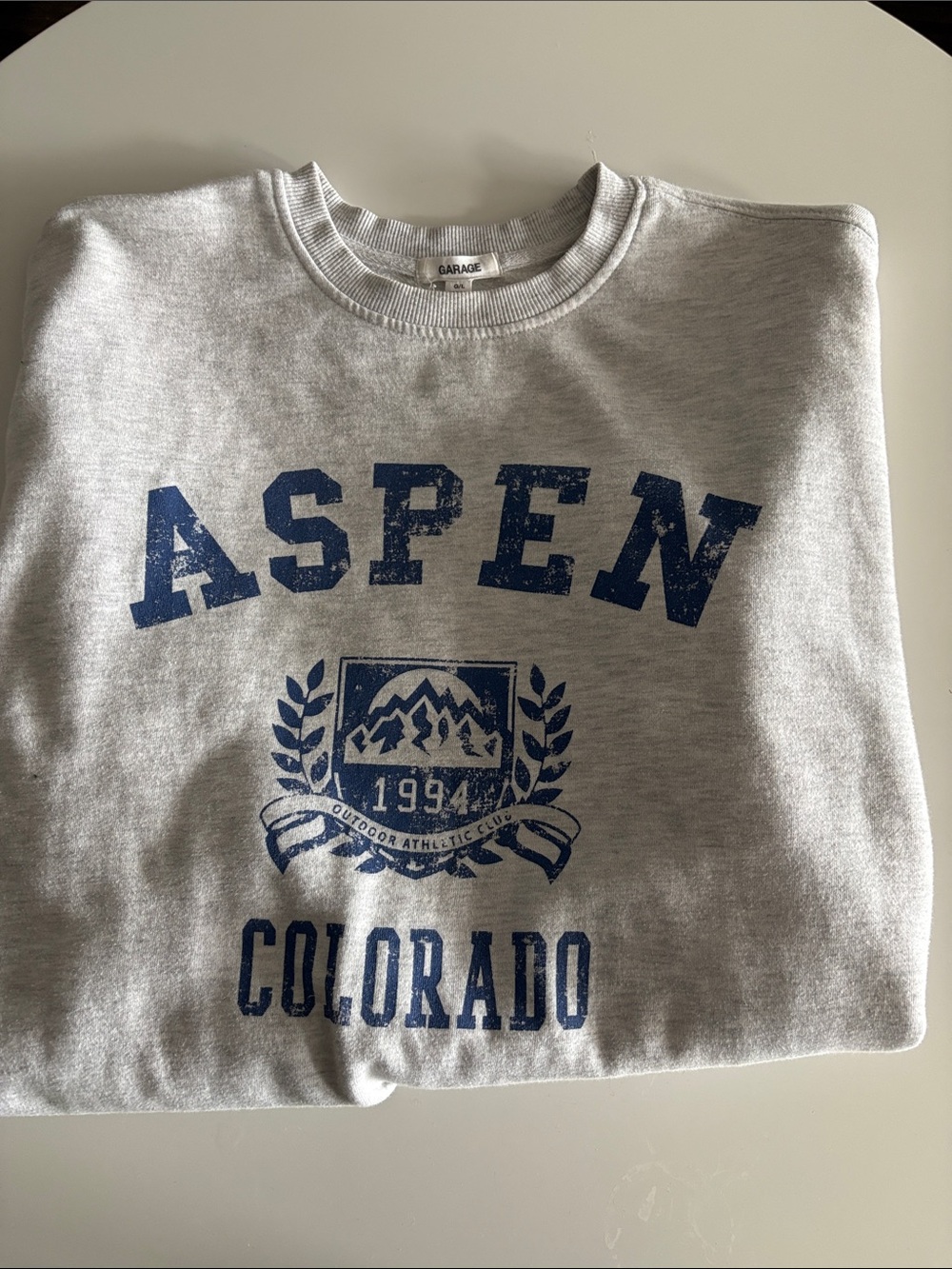 Garage Gray Aspen Colorado Graphic Sweatshirt